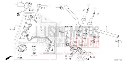 ROHRGRIFF/OBERE BRUECKE CB750AT de 2026